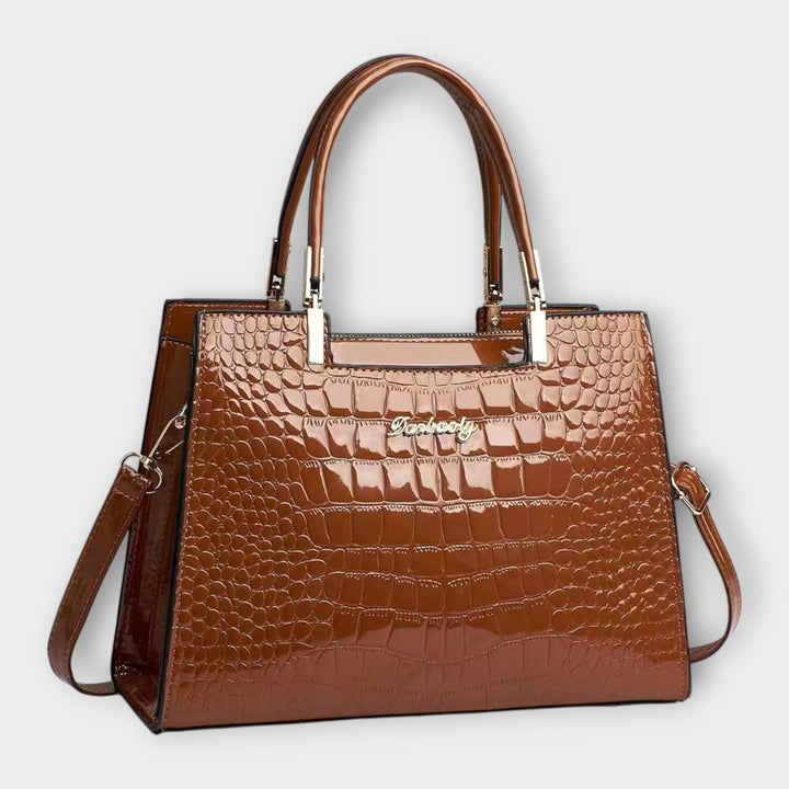 Harper Brooklyn| Handbag - Glossy Crocodile Pattern