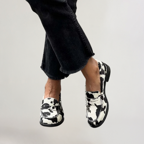 Harper Brooklyn| Cow-pattern Loafers