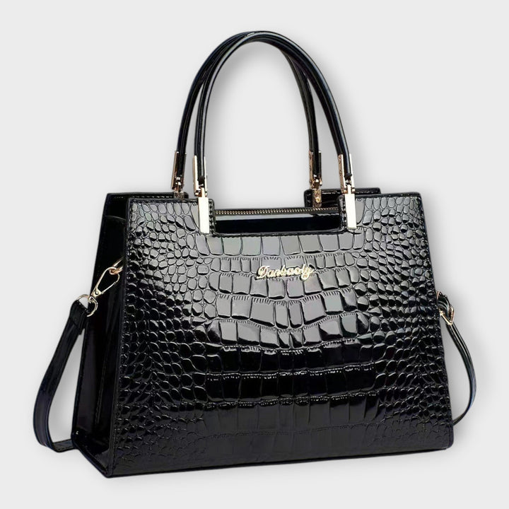 Harper Brooklyn| Handbag - Glossy Crocodile Pattern