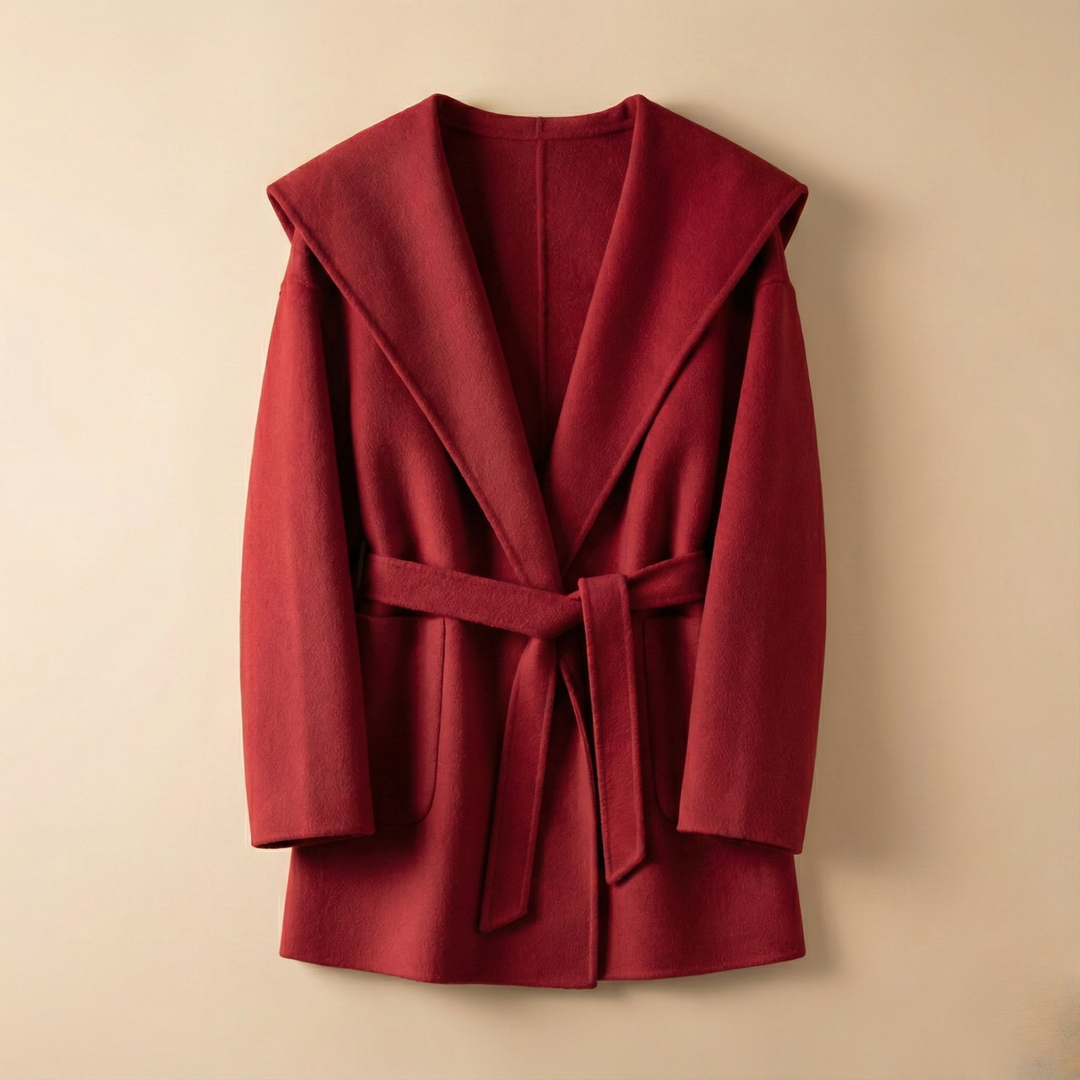 Harper Brooklyn | Long Pointed Coat in Camel Hair