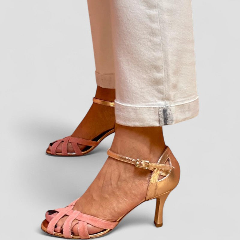 Harper Brooklyn | Open Toe Kitten Heels