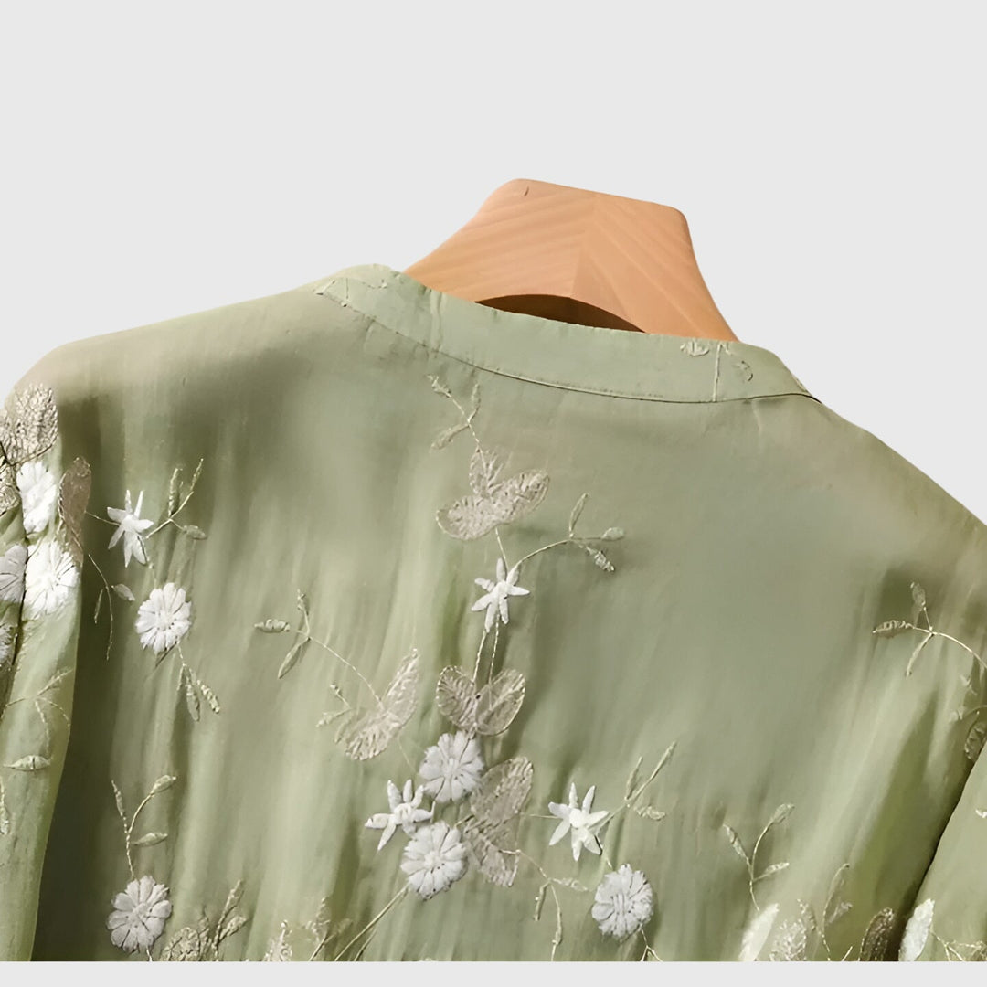 Harper Brooklyn | Top with Embroidered Flowers