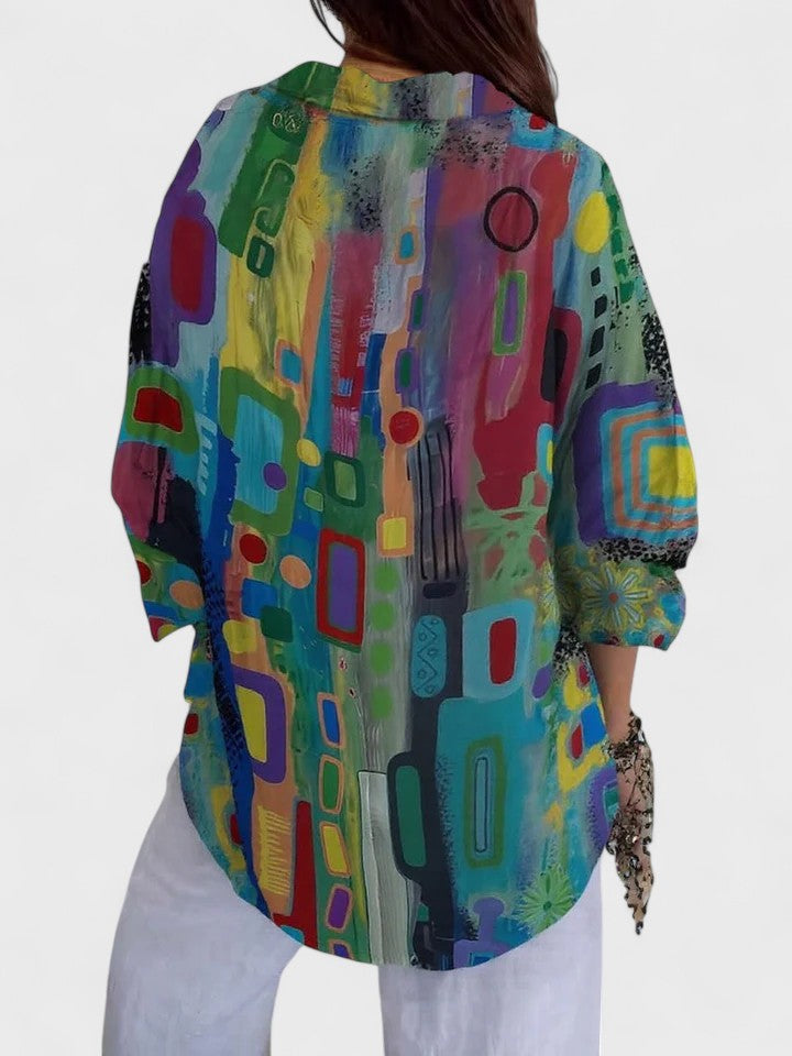 Harper Brooklyn| Blouse - Geometric Pattern