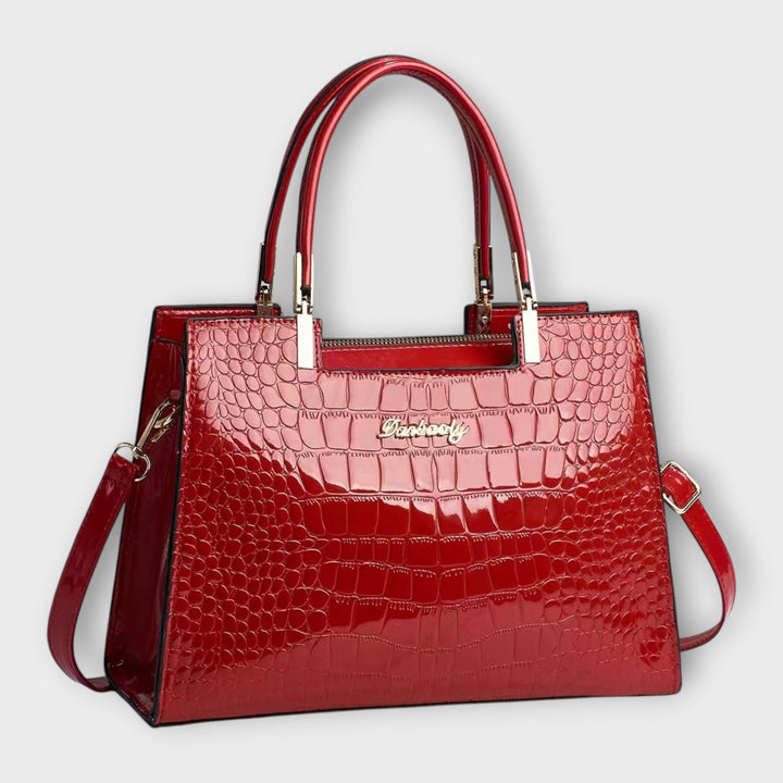 Harper Brooklyn| Handbag - Glossy Crocodile Pattern
