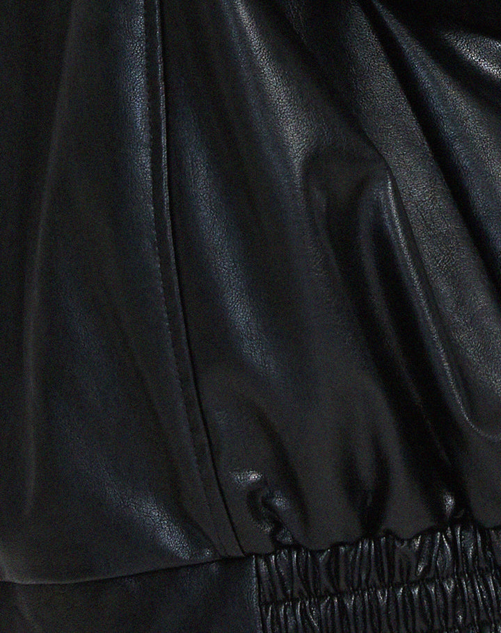 Harper Brooklyn | Women's Oversized Leather Bomber Jacket