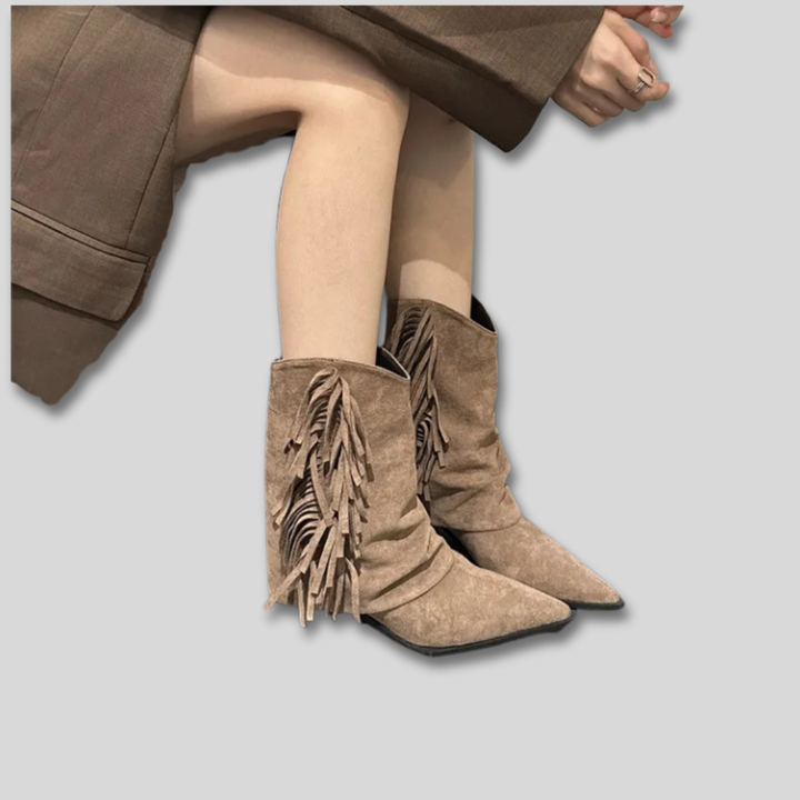 Harper Brooklyn | Suede Western Boots