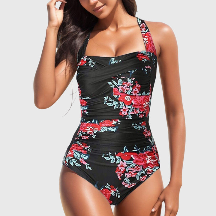 Harper Brooklyn| One-Piece Swimsuit, Stretch Fabric, Solid Color