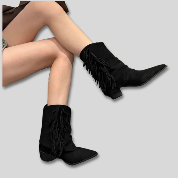 Harper Brooklyn | Suede Western Boots