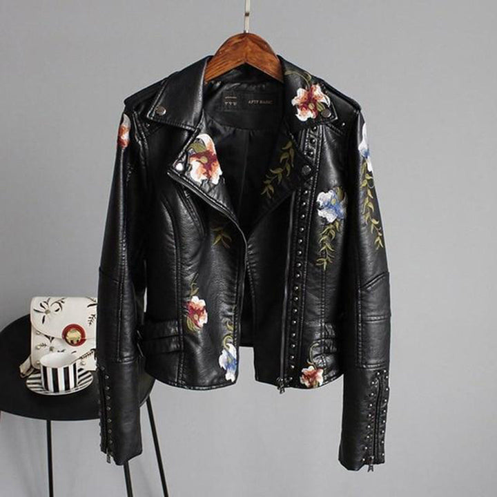 Harper Brooklyn | Women's Zip-up Biker Jacket