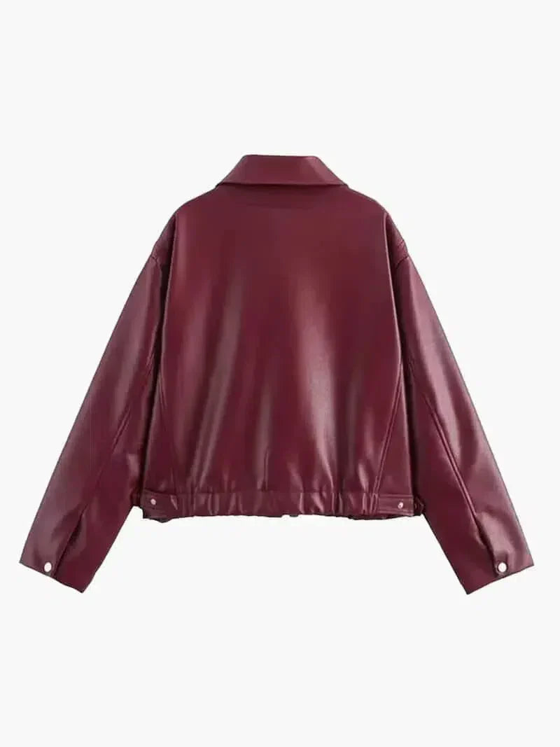 Harper Brooklyn | Oversized Fit Leather Jacket