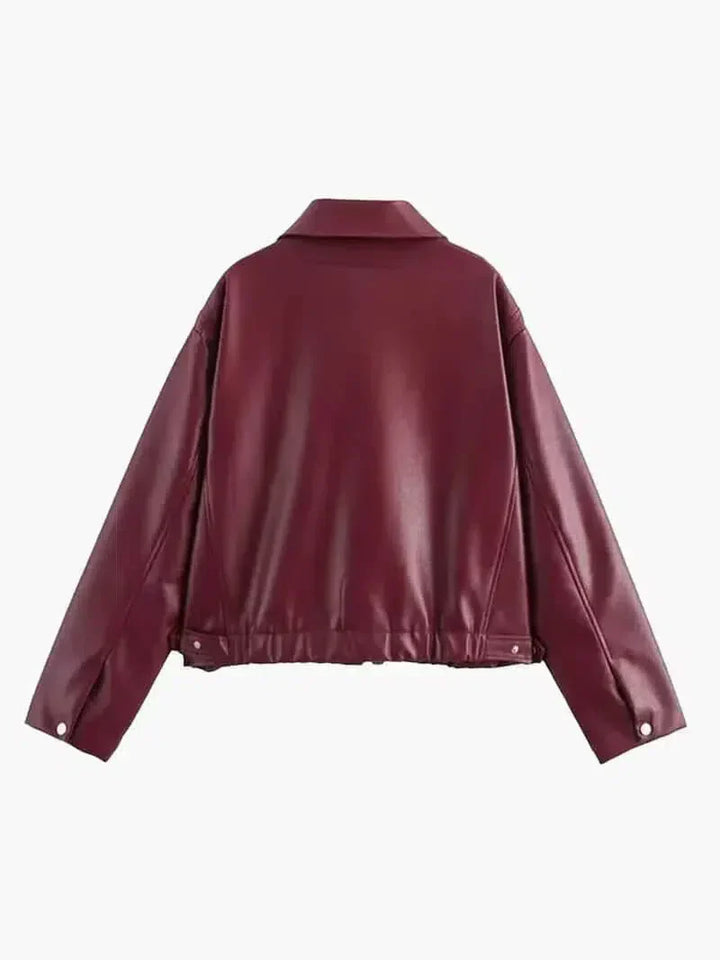 Harper Brooklyn | Oversized Fit Leather Jacket