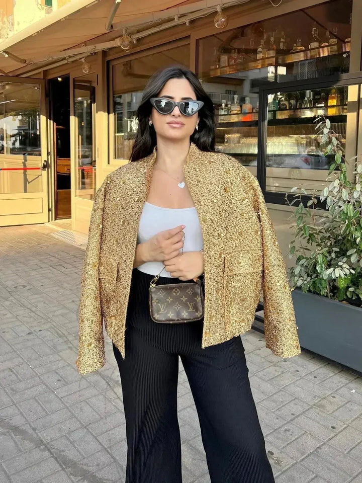 Harper Brooklyn | Sequin Cropped Jacket