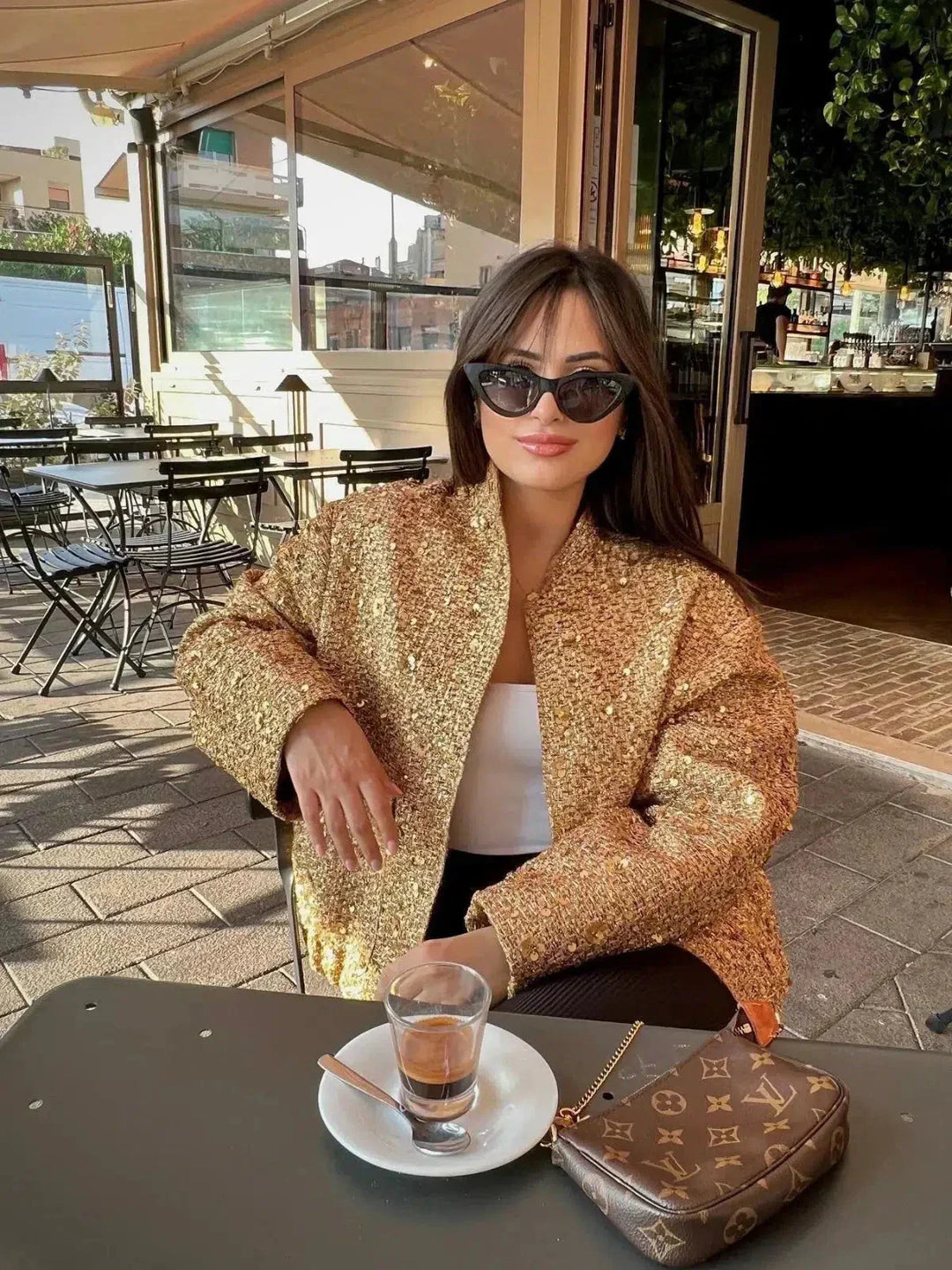 Harper Brooklyn | Sequin Cropped Jacket