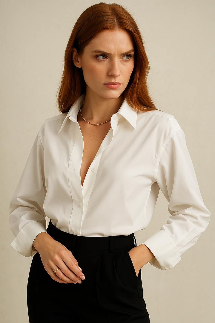 Harper Brooklyn | Blouse, 100% Organic Cotton, Classic Fit
