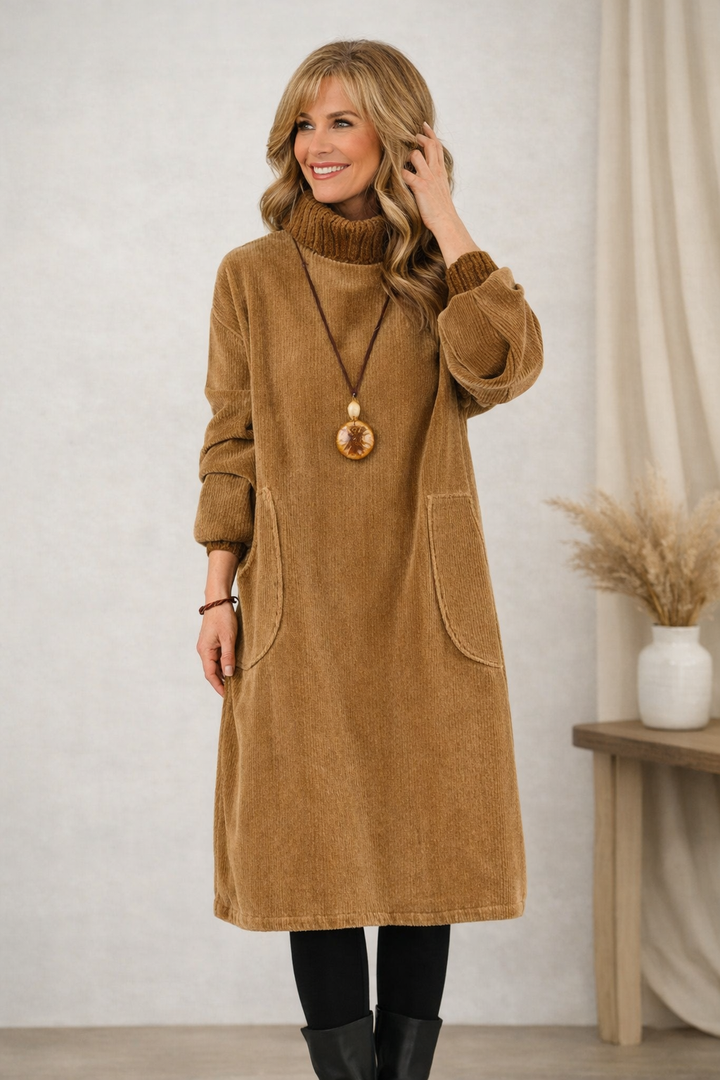 Harper Brooklyn | Turtleneck Midi Dress