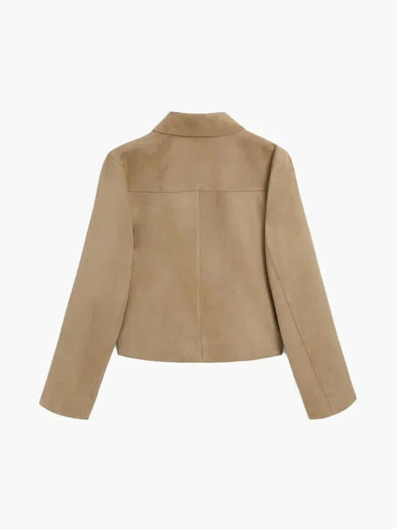 Harper Brooklyn | Cropped Faux Suede Jacket