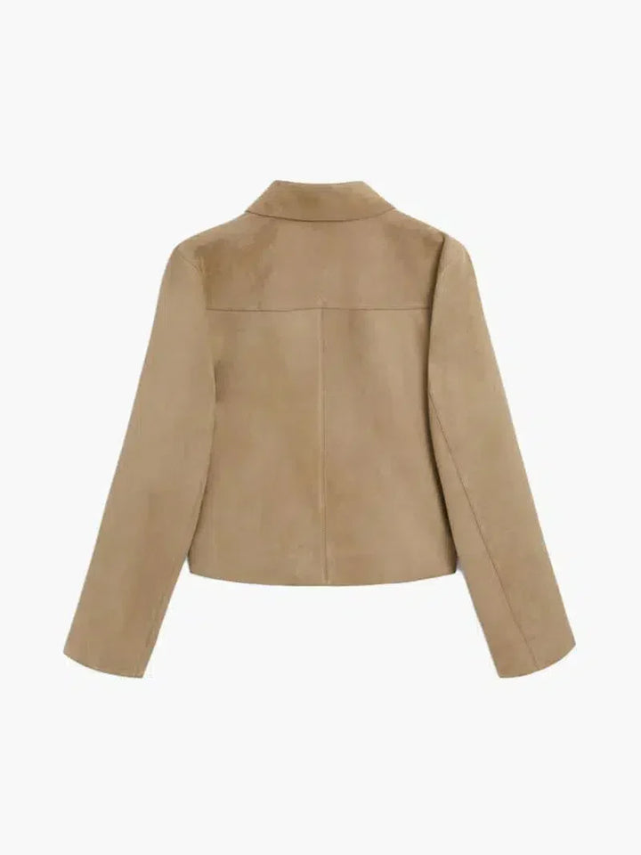 Harper Brooklyn | Cropped Faux Suede Jacket