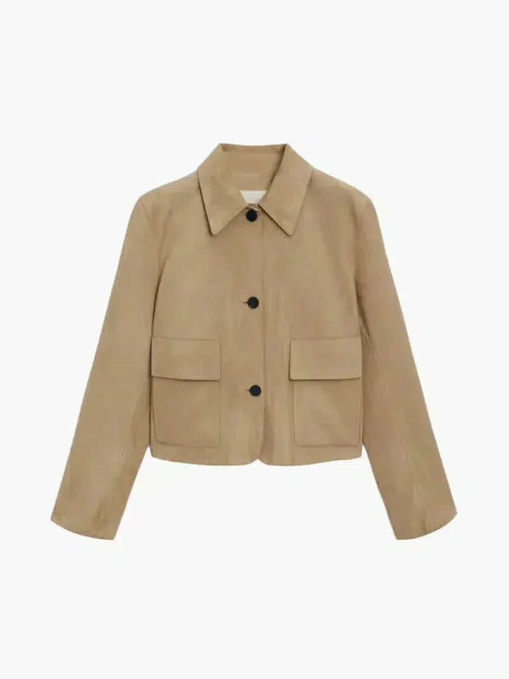 Harper Brooklyn | Cropped Faux Suede Jacket