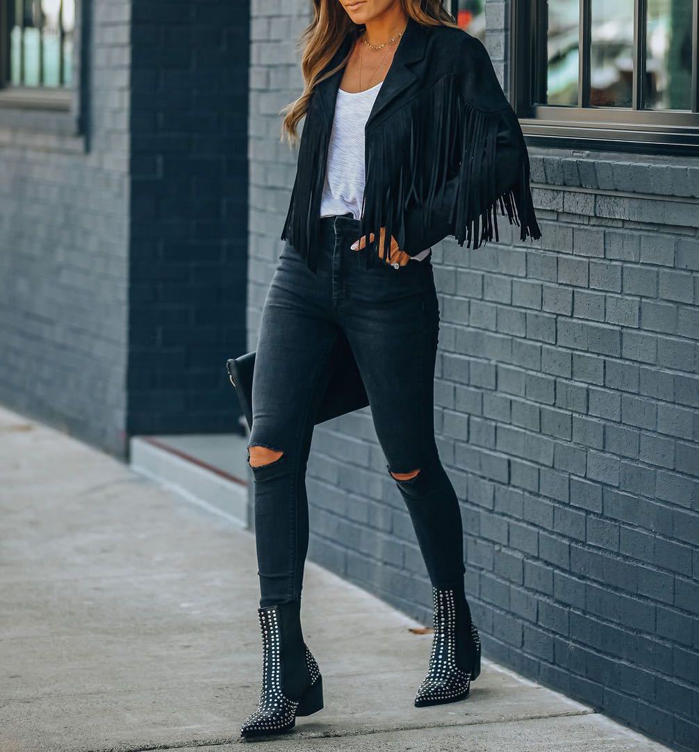 Harper Brooklyn| Women's Suede Moto Jacket