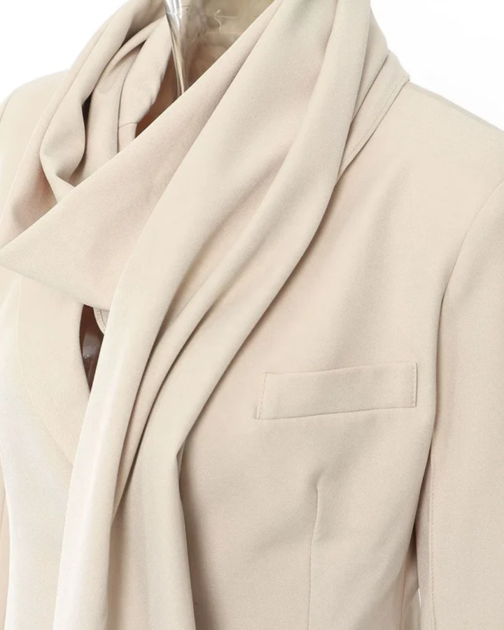 Harper Brooklyn | Asymmetrical Collar Scarf Blazer