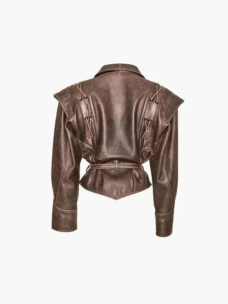 Harper Brooklyn | Leather Jacket in Western Style