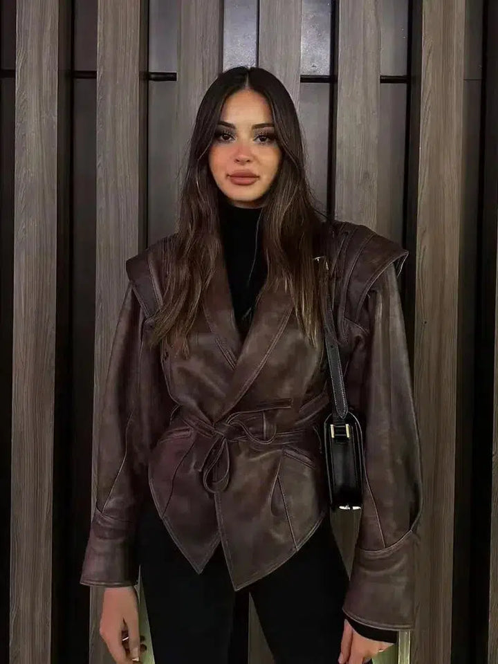 Harper Brooklyn | Leather Jacket in Western Style
