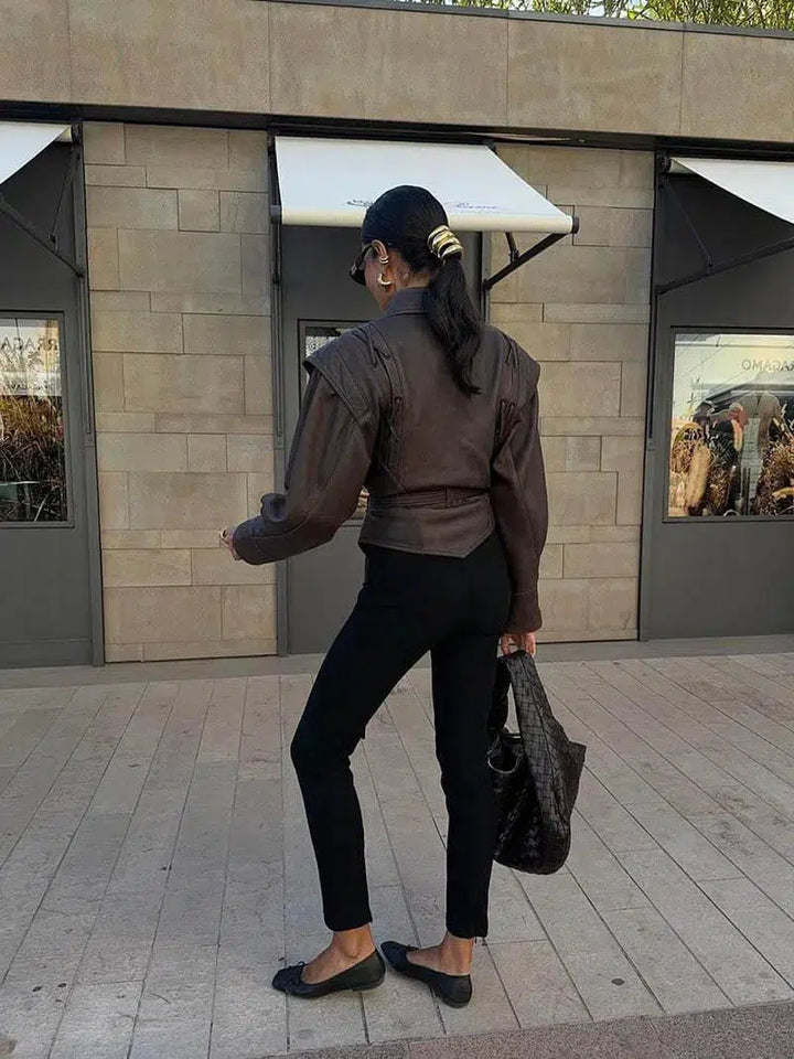 Harper Brooklyn | Leather Jacket in Western Style