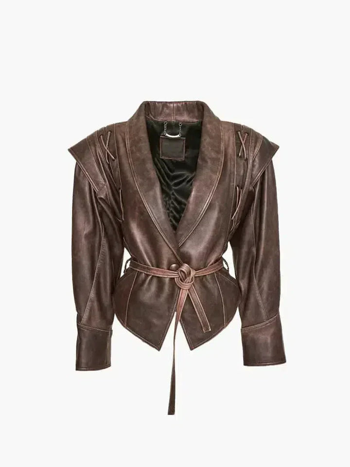 Harper Brooklyn | Leather Jacket in Western Style