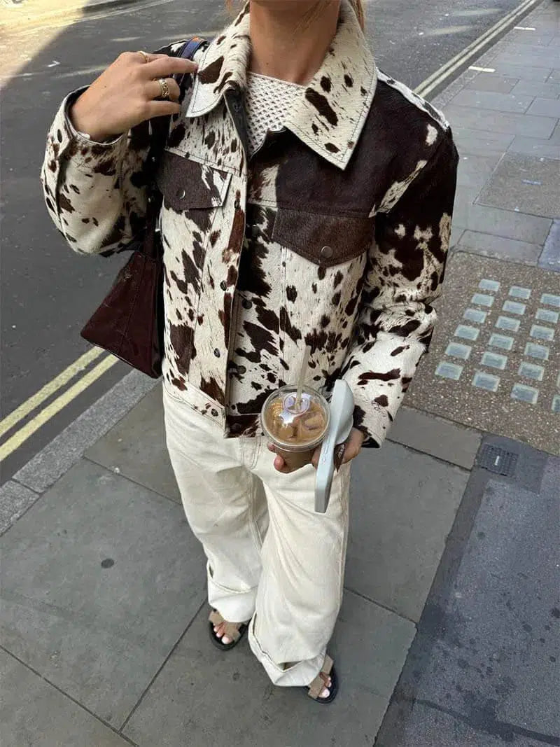 Harper Brooklyn | Cow Print Jacket