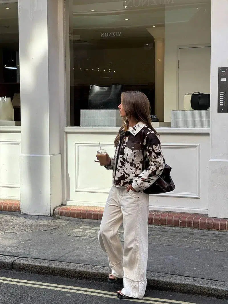 Harper Brooklyn | Cow Print Jacket