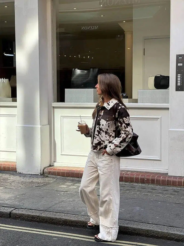 Harper Brooklyn | Cow Print Jacket