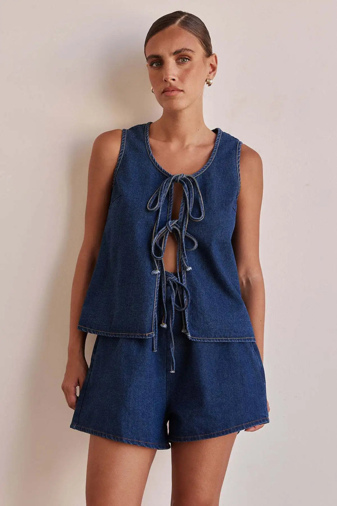 Harper Brooklyn | Denim Tie Set
