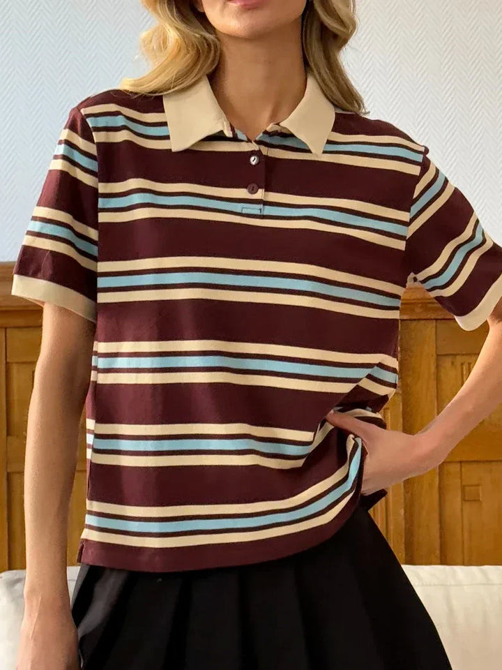 Harper Brooklyn | Stripe Polo Tee