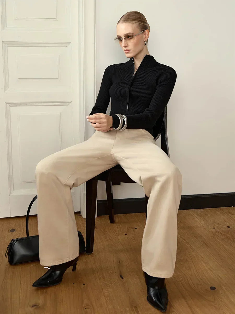 Harper Brooklyn| Cotton Double-Zip Knit
