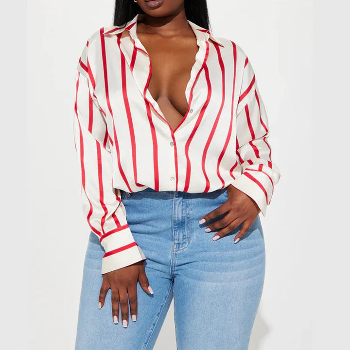 Harper Brooklyn | Satin Stripe Shirt