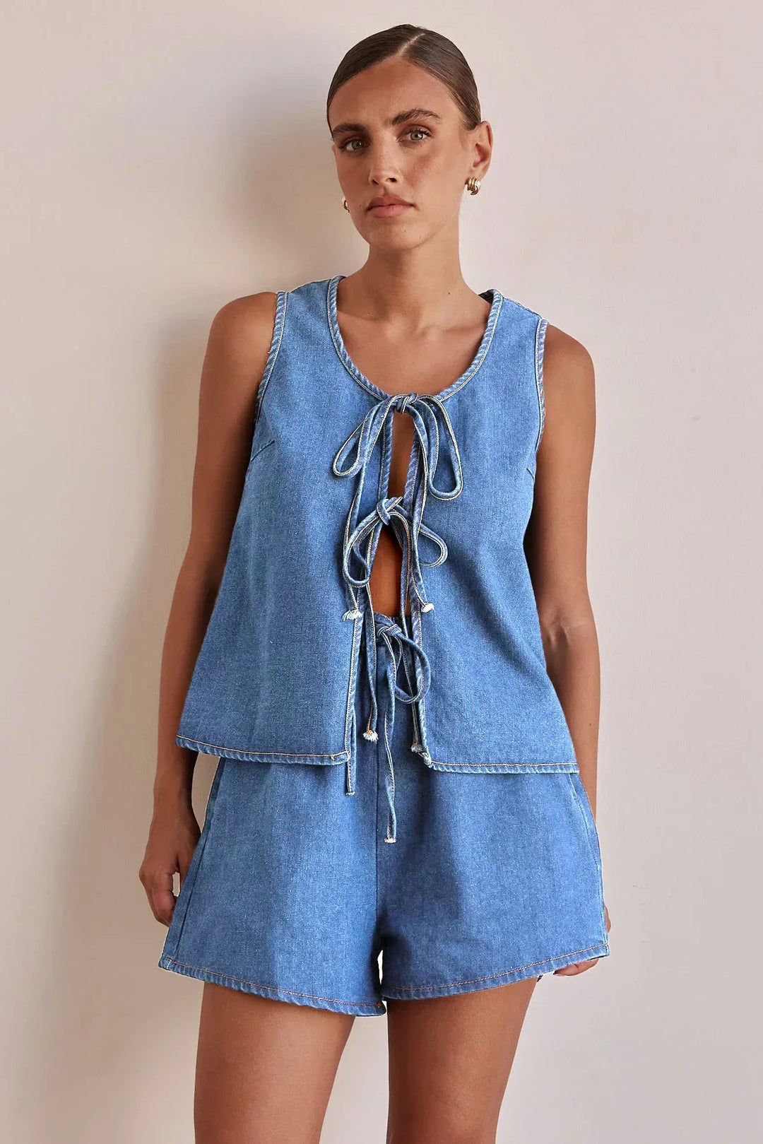 Harper Brooklyn | Denim Tie Set