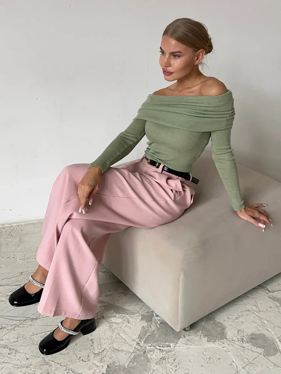 Harper Brooklyn | Off-Shoulder Knit Top