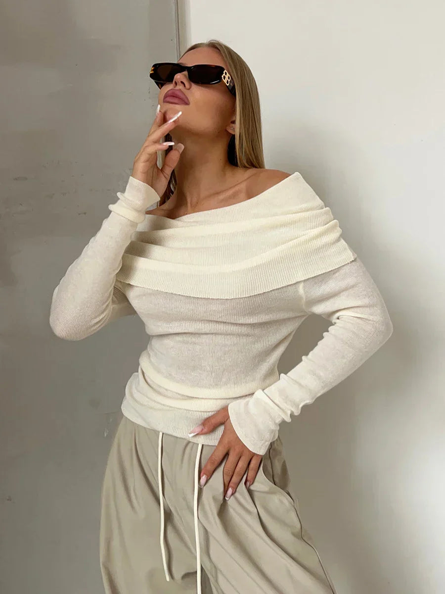 Harper Brooklyn | Off-Shoulder Knit Top