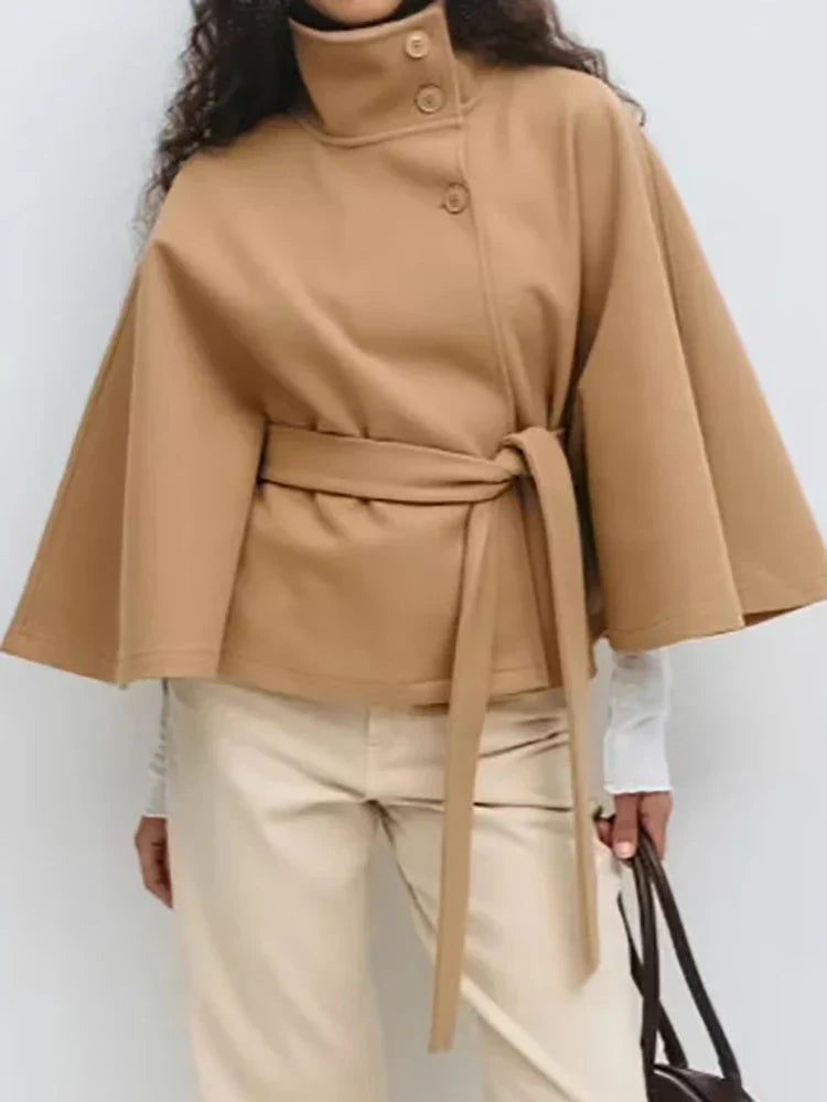 Harper Brooklyn| Wool-Blend Cape Coat