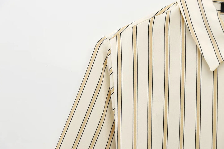 Harper Brooklyn | Striped Button-Up Blouse