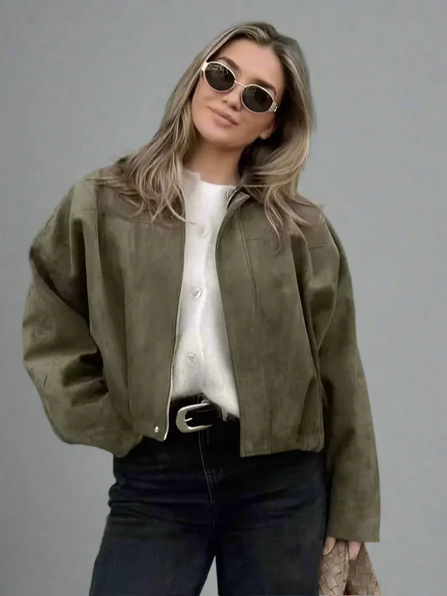 Harper Brooklyn | Women's Suede Bomber