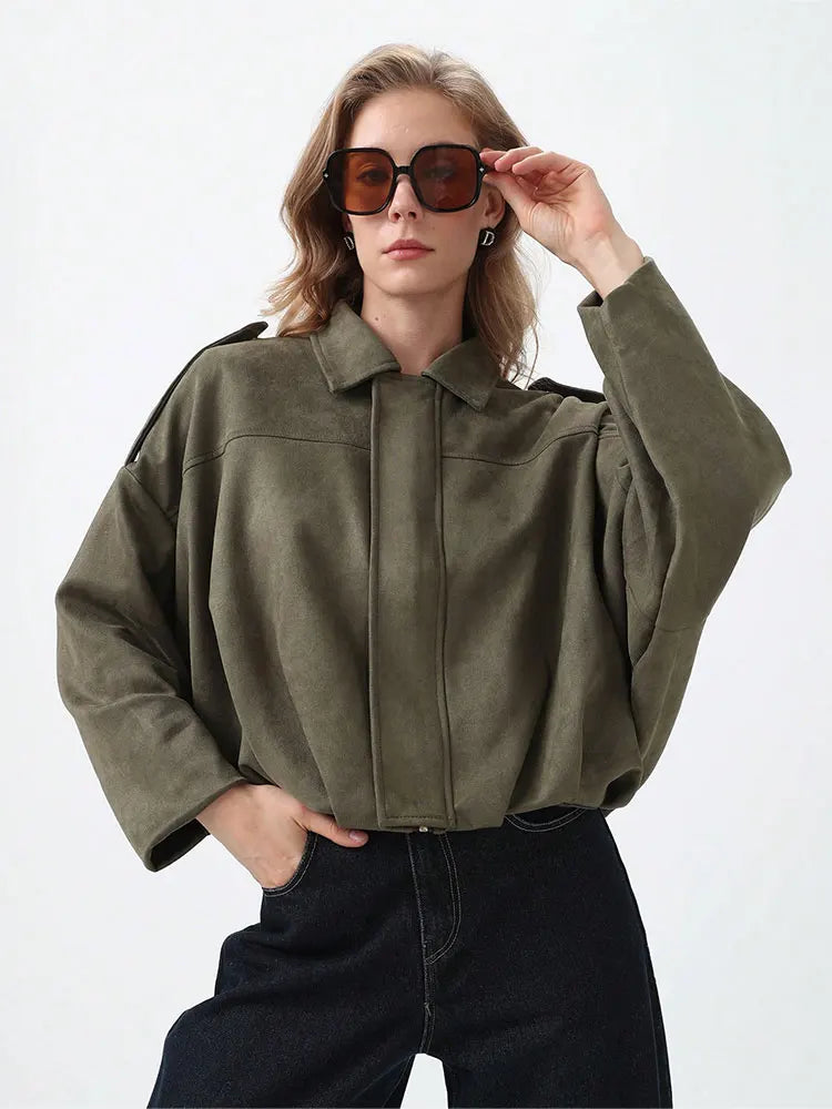 Harper Brooklyn | Women's Suede Bomber