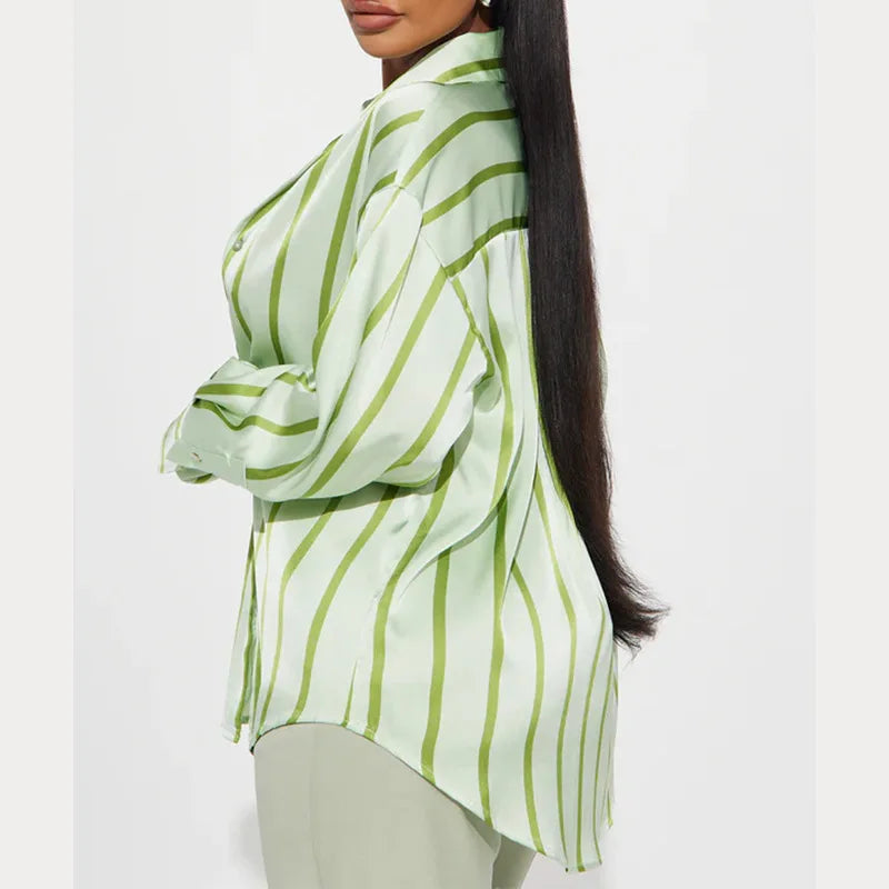 Harper Brooklyn | Satin Stripe Shirt