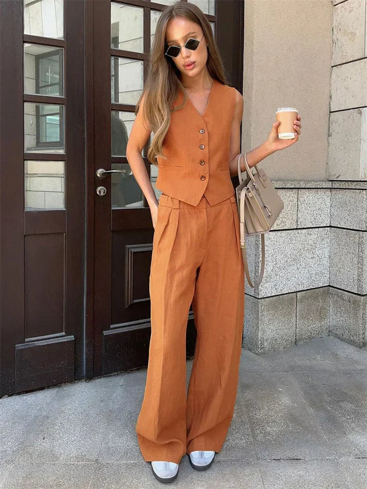 Harper Brooklyn | Linen Trouser Set
