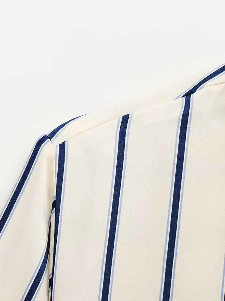 Harper Brooklyn | Striped Button-Up Blouse