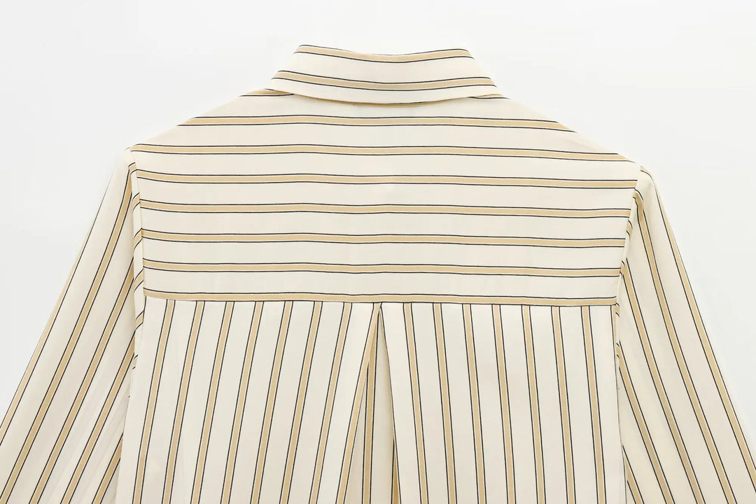 Harper Brooklyn | Striped Button-Up Blouse