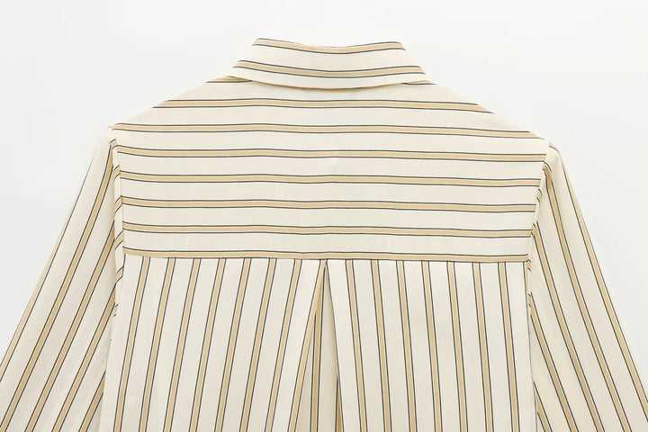 Harper Brooklyn | Striped Button-Up Blouse