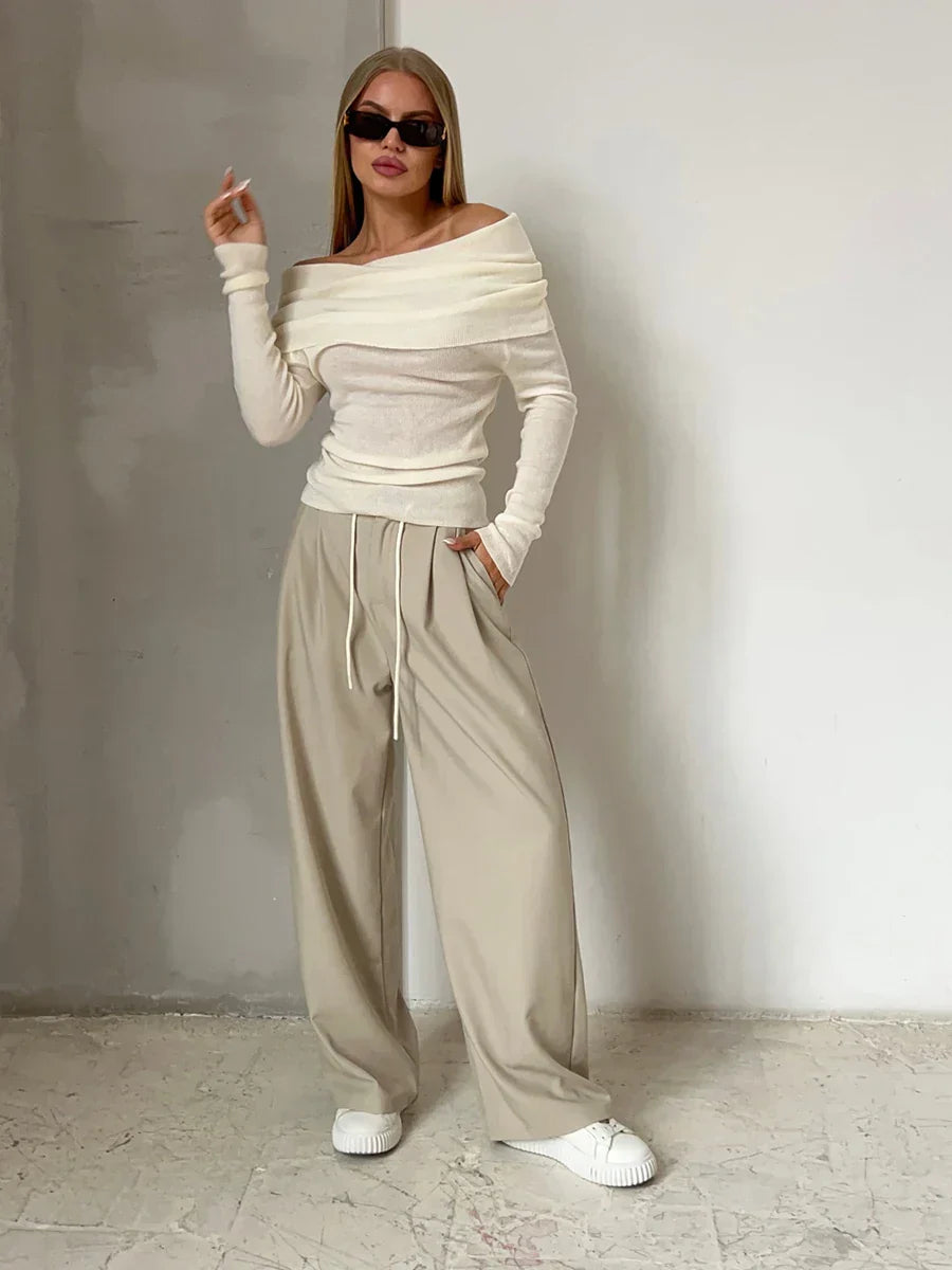 Harper Brooklyn | Off-Shoulder Knit Top