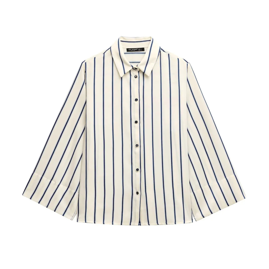 Harper Brooklyn | Striped Button-Up Blouse