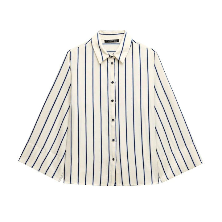 Harper Brooklyn | Striped Button-Up Blouse